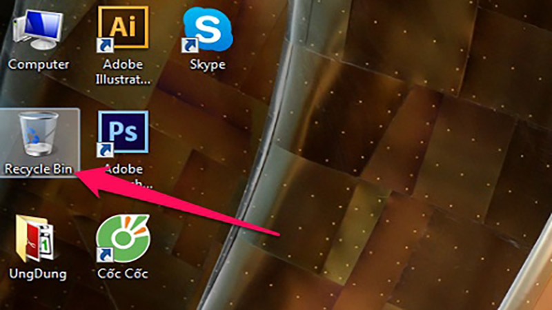 Bước 1 của xóa bỏ các file trong Recycle Bin máy tính
