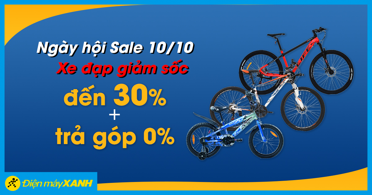 Ngày hội Sale 10/10: Xe đạp giảm sốc đến 30% + trả góp 0%
