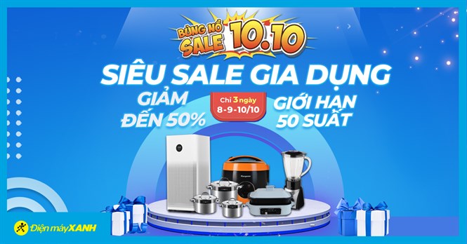 Flash sale 10.10: Siêu sale gia dụng, hàng thương hiệu - sale nửa giá, giao cực nhanh!