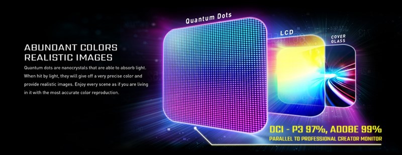 Công nghệ Chấm lượng tử trên màn hình chơi game MSI Esports Series mới