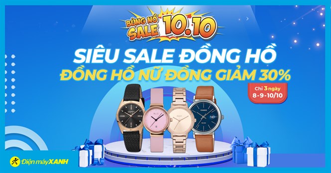 Flash sale 10.10: Xả hàng đồ hiệu - Đồng hồ nữ giảm tiền triệu, giá chỉ từ 600K. Mua ngay kẻo lỡ!