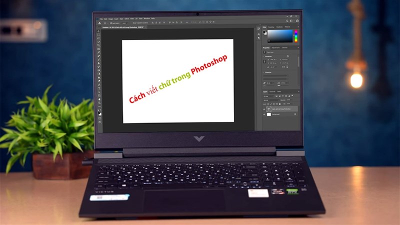 cách viết chữ trong Photoshop cực đơn giản