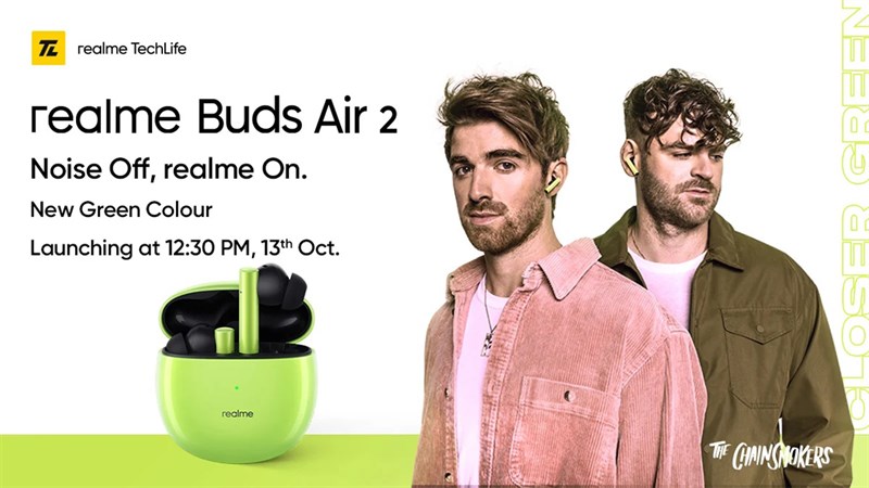 Realme Buds Air 2 phiên bản màu xanh mới