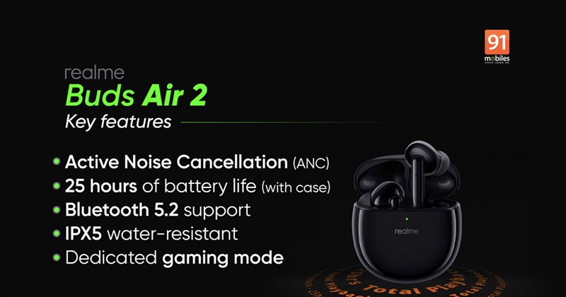 Thông số kỹ thuật của Realme Buds Air 2