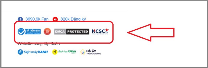 Loạt website thuộc Thế Giới Di Động đạt chứng nhận Tín nhiệm mạng