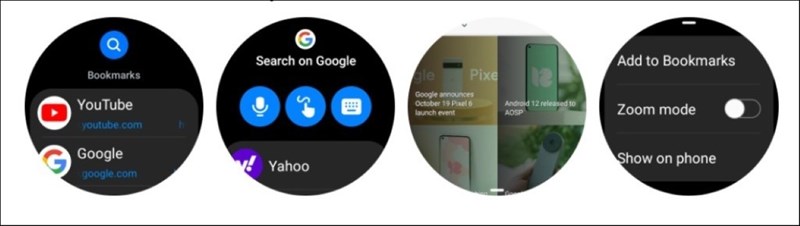 Galaxy Watch 4 & Watch 4 Classic có ứng dụng duyệt web