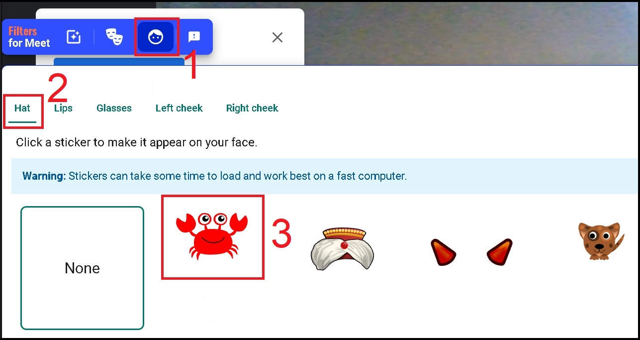 Sử dụng sticker Sử dụng sticker