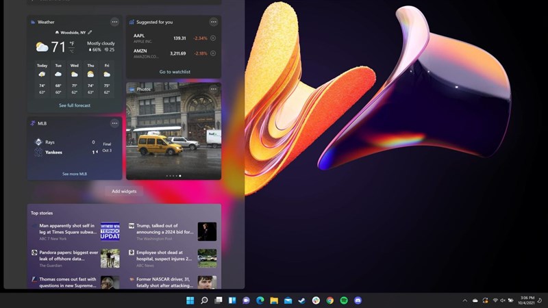 Widget trên Windows 11