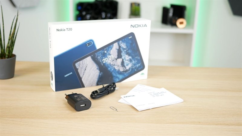 Nokia T20 được trang bị phụ kiện ở mức đủ dùng. Nokia T20 được trang bị phụ kiện ở mức đủ dùng.