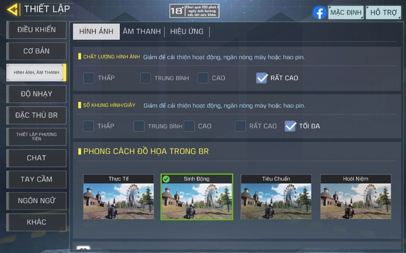 Cấu hình Call of Duty Mobile