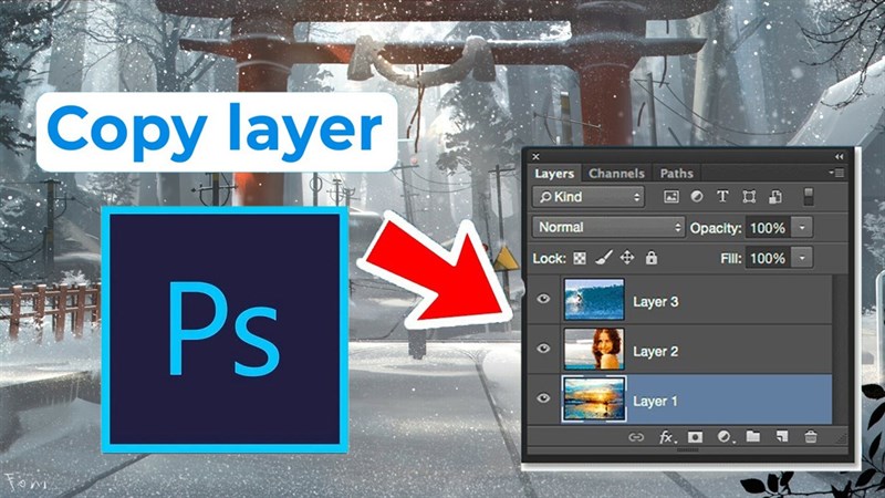 cách copy Layer trong Photoshop cực nhanh và đơn giản
