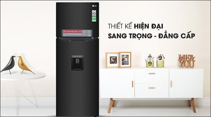 Tư vấn chọn mua tủ lạnh LG chất lượng cho mọi gia đình > Tủ lạnh LG Inverter 255 lít GN-D255BL có thiết kế sang trọng và hiện đại