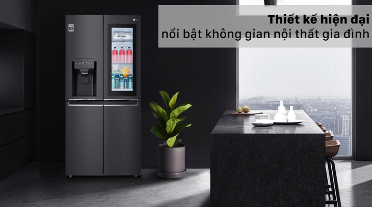 Tư vấn chọn mua tủ lạnh LG chất lượng cho mọi gia đình > Tủ lạnh LG Inverter 496 lít GR-X22MB có thiết kế độc đáo và lạ mắt