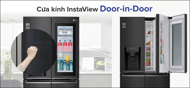 Tư vấn chọn mua tủ lạnh LG chất lượng cho mọi gia đình > Tủ lạnh LG Inverter 496 lít GR-X22MB sở hữu công nghệ Door-in-door