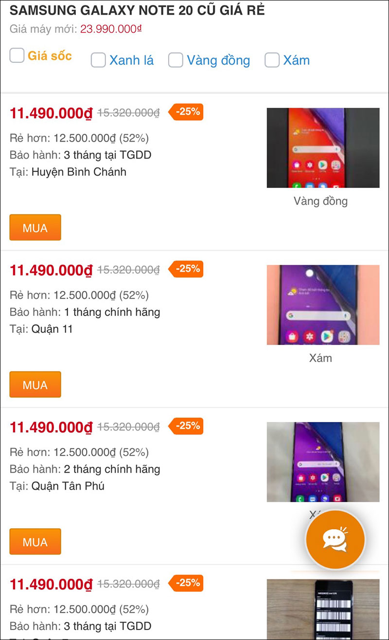 Galaxy Note 20 cũ giá bao nhiêu? Rẻ hơn máy mới nhiều vì được giảm xịn