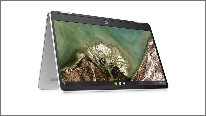 HP Chromebook x360 14a có kích thước 326 x 220 x 18 mm và trọng lượng 1.49 kg