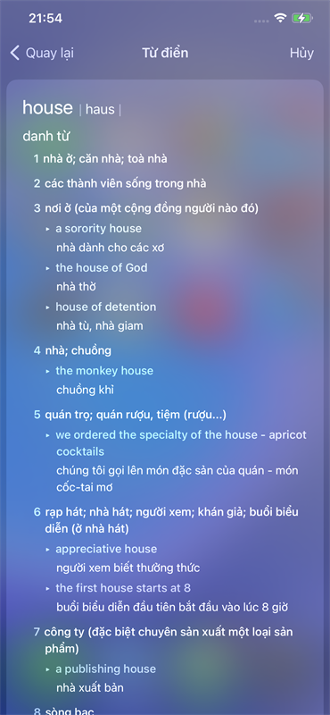 Tra cứu tiếng Anh trên Spotlight