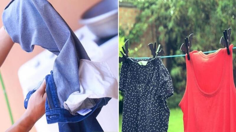 Lộn trái áo từ trong ra ngoài trước khi giặt giúp áo giữ được lâu hơn