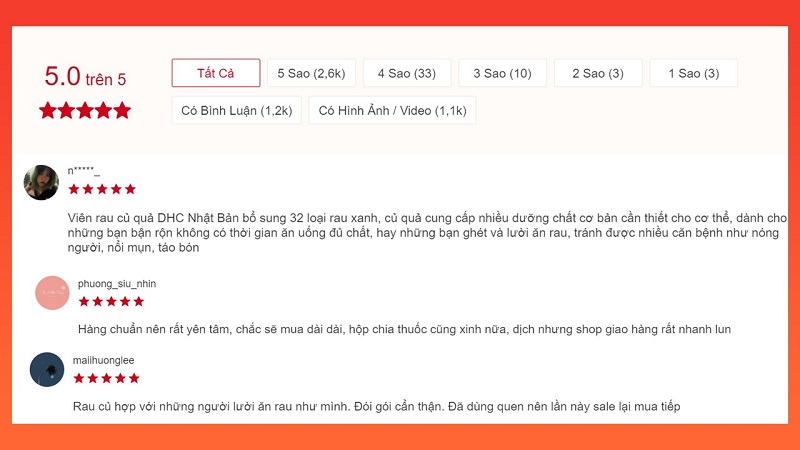 Những đánh giá của người dùng trên Shopee Mall