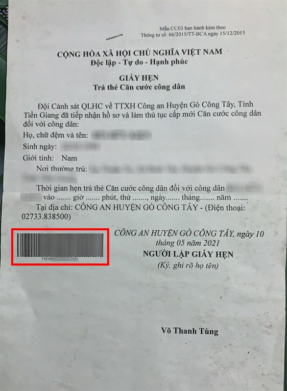 Cách kiểm tra CCCD đã làm xong chưa Cách kiểm tra CCCD đã làm xong chưa