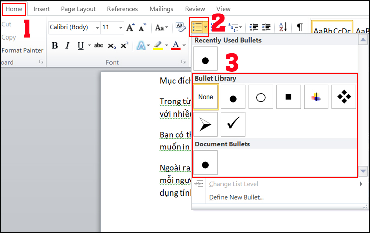 Chức Năng Bullets and Numbering: Hướng Dẫn Chi Tiết và Ứng Dụng Thực Tế