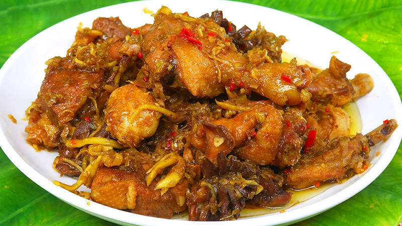 Vịt rang sả gừng Vịt rang sả gừng