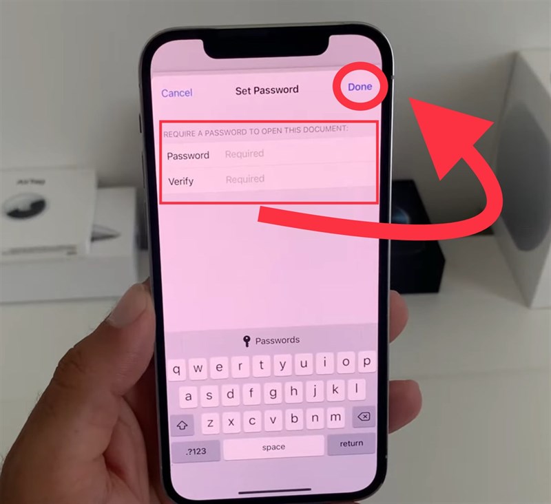Đặt mật khẩu file PDF trên iPhone