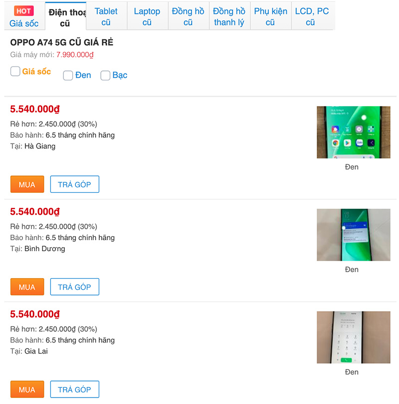 Săn ngay 3 điện thoại 5G cũ giá rẻ nay còn rẻ thêm với ưu đãi giảm giá