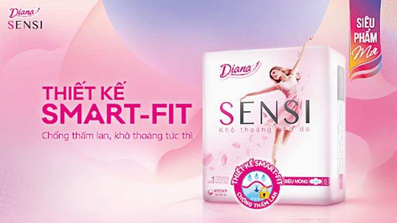 Thiết kế SMART-FIT chống thấm lan, khô thoáng tức thì