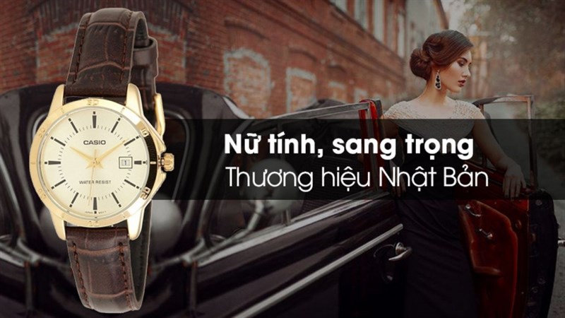 Thiết kế đầy sang trọng và nữ tính của đồng hồ Nữ Casio LTP-V004GL-9AUDF. Thiết kế đầy sang trọng và nữ tính của đồng hồ Nữ Casio LTP-V004GL-9AUDF.