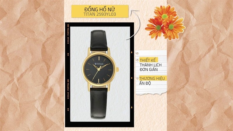 Thiết kế tinh tế và sang trọng của đồng hồ Nữ Titan 2593YL03. Thiết kế tinh tế và sang trọng của đồng hồ Nữ Titan 2593YL03.