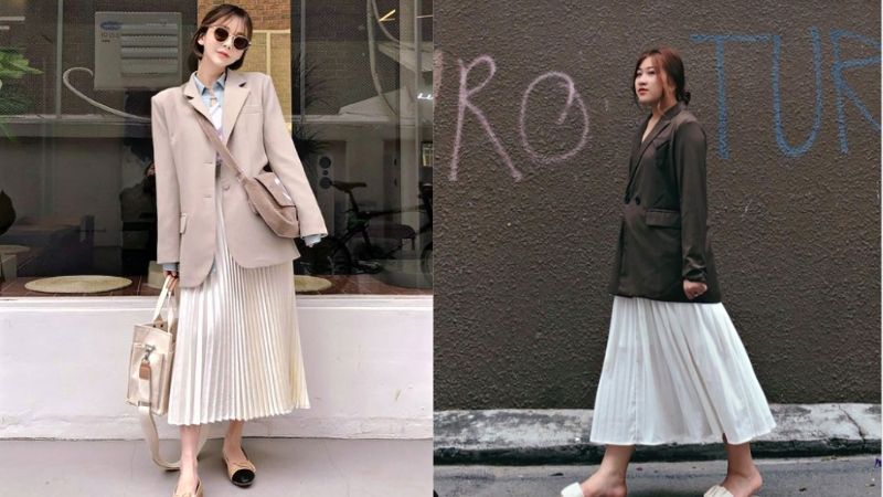 1 ITEM 5 OUTFIT: MIX CHÂN VÁY TRẮNG GIÚP NÀNG TẠO DỰNG PHONG CÁCH