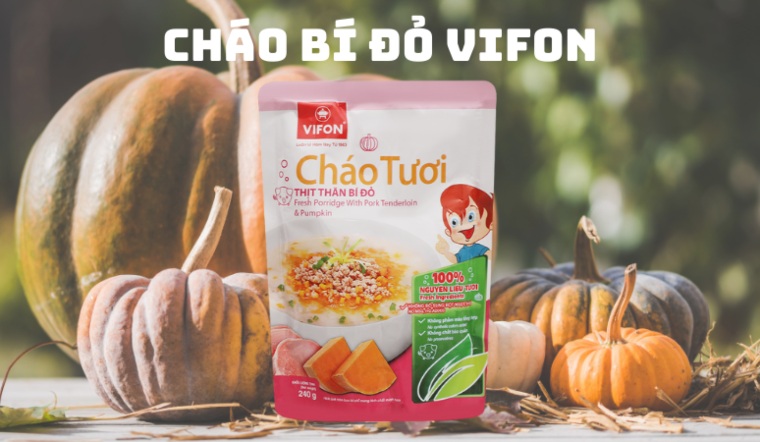 Cháo bí đỏ Vifon cho bé ăn dặm đầy đủ dinh dưỡng