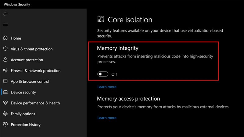 Cách tắt tính năng bảo mật VBS trên Windows 11 Cách tắt tính năng bảo mật VBS trên Windows 11