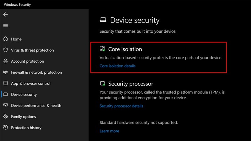 Cách tắt tính năng bảo mật VBS trên Windows 11 Cách tắt tính năng bảo mật VBS trên Windows 11