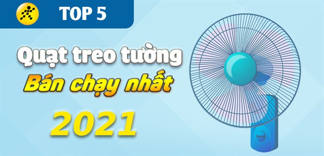 Top 5 quạt treo tường bán chạy nhất năm 2021 tại Điện máy XANH