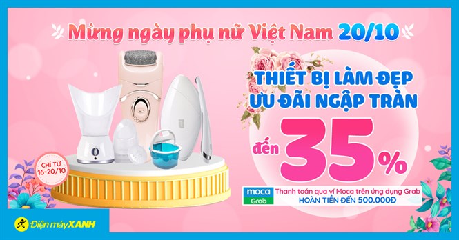 Sale lớn tặng Nàng - Thiết bị làm đẹp giảm SỐC đến 35%, giá cực ưu đãi - gửi chàng hot Deal