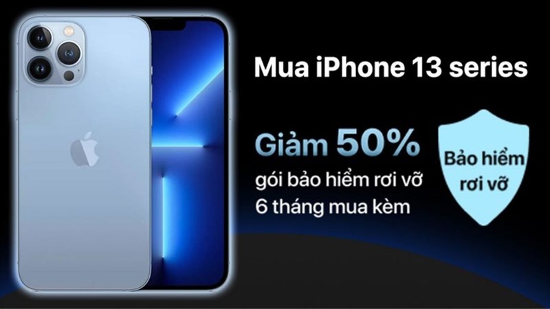 Gói bảo hiểm rơi vỡ cho iPhone 13 Series. Gói bảo hiểm rơi vỡ cho iPhone 13 Series.