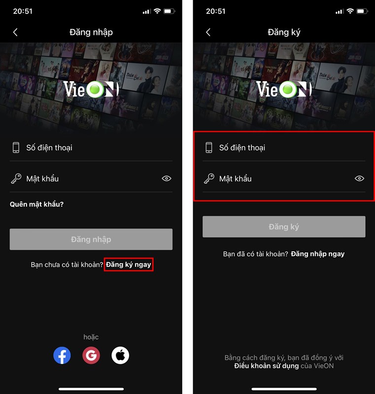 Cách tải và đăng ký tài khoản VieON