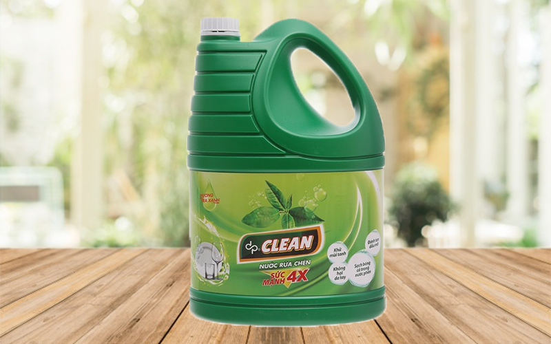 Nước rửa chén dp CLEAN sức mạnh 4X hương trà xanh