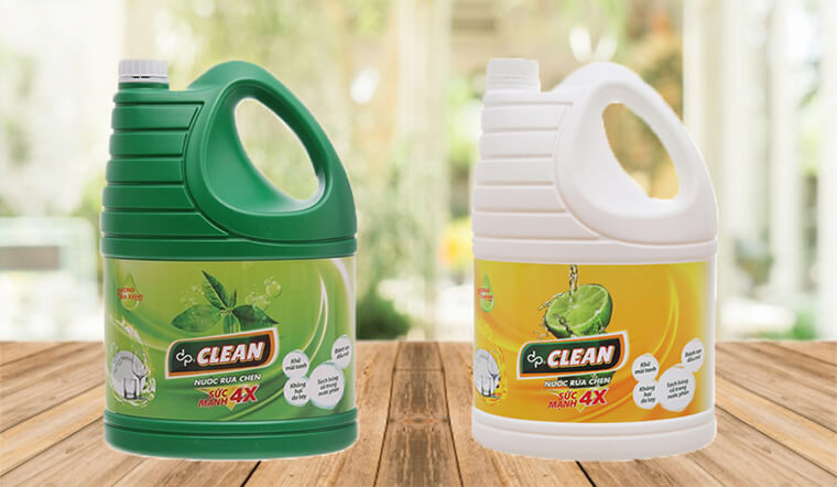 Tẩy sạch vết dầu mỡ với nước rửa chén dp CLEAN sức mạnh 4X