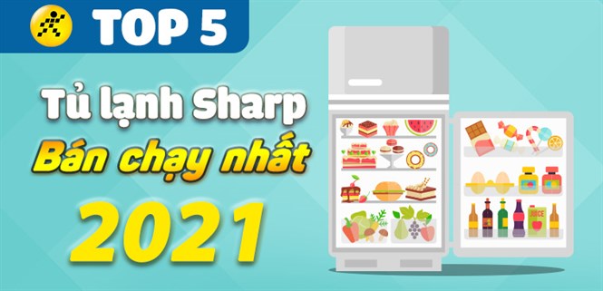 Top 5 tủ lạnh Sharp bán chạy nhất năm 2021 tại Điện máy XANH