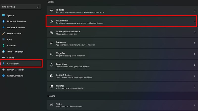 cách tắt hiệu ứng chuyển cảnh trên Windows 11 cách tắt hiệu ứng chuyển cảnh trên Windows 11