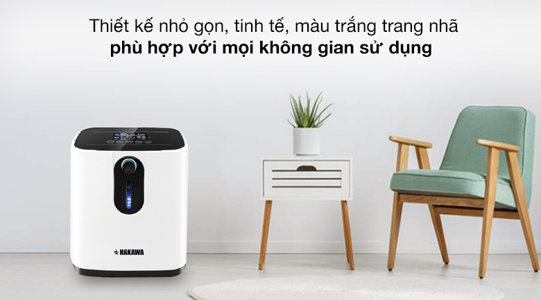 Máy tạo oxy HAKAWA của nước nào? Có tốt không? > Máy tạo oxy HAKAWA thiết kế nhỏ gọn, tinh tế, phù hợp với mọi không gian 