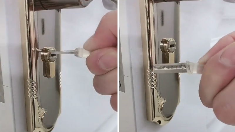 How to get a broken key in a lock with candle glue