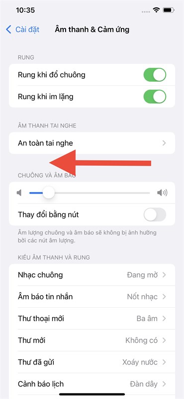 Cách điều chỉnh âm lượng báo thức