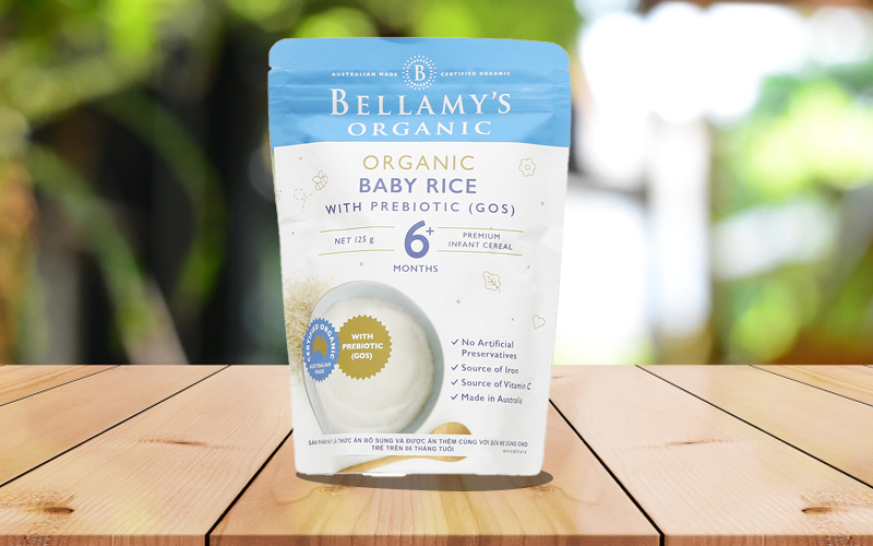 Bột ăn dặm Bellamy's Organic gạo prebiotic