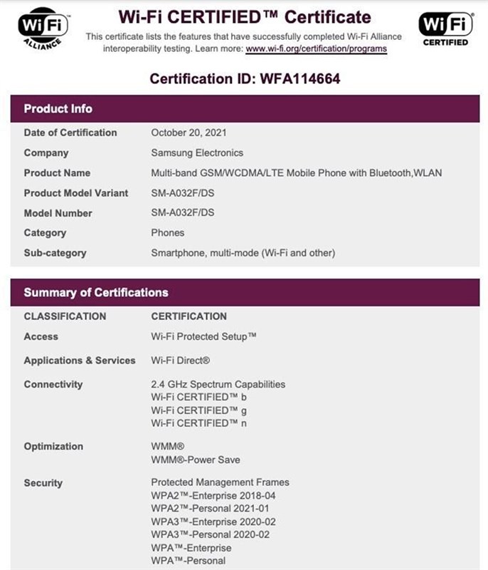 Rộ thông tin của Samsung Galaxy A03, trang bị viên pin khủng và...