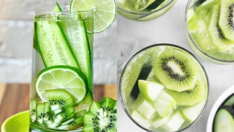 Detox từ kiwi và dưa chuột