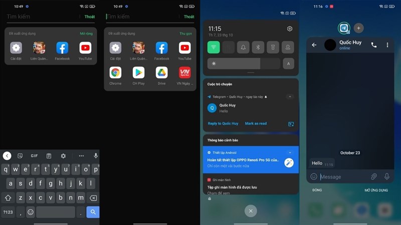 Bạn có thể dễ dàng tìm kiếm thông tin, vuốt xem các thông báo nhanh chóng trên OPPO Reno6 Pro 5G. Bạn có thể dễ dàng tìm kiếm thông tin, vuốt xem các thông báo nhanh chóng trên OPPO Reno6 Pro 5G.